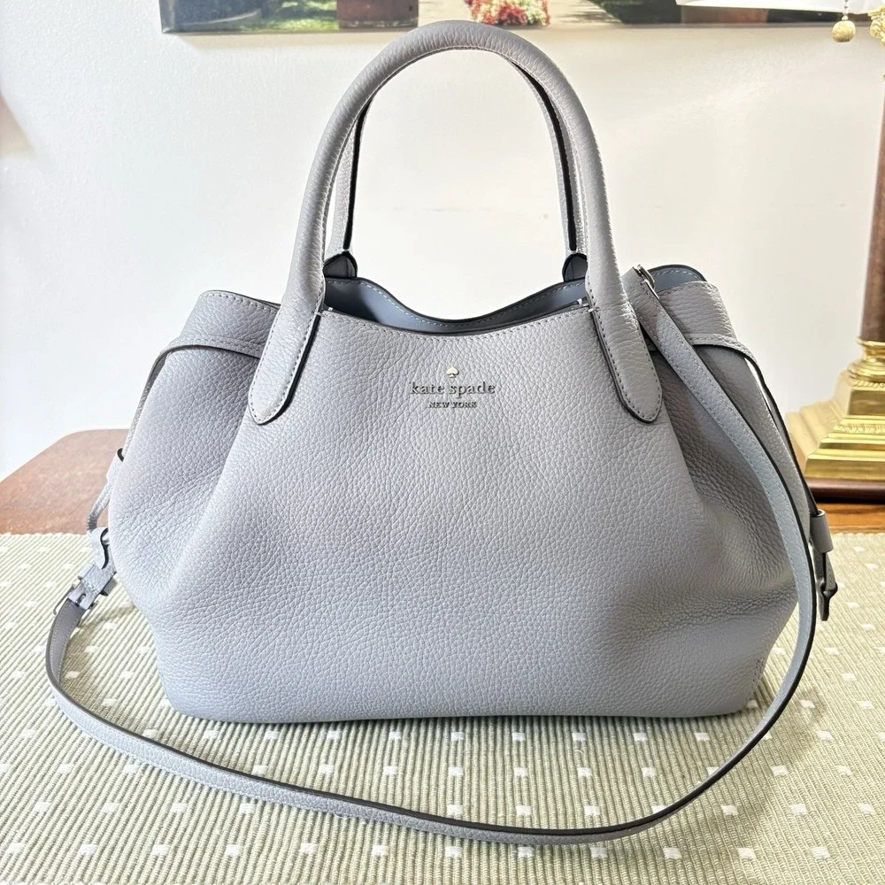 NWOT Kate Spade New York Dumpling Satchel Purse Large Gray